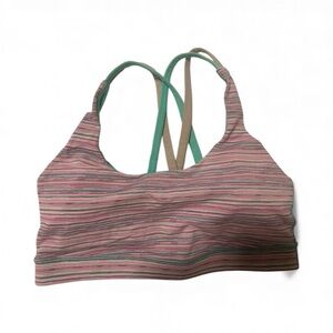 Lululemon Striped Sports Bra Pink/ Blue